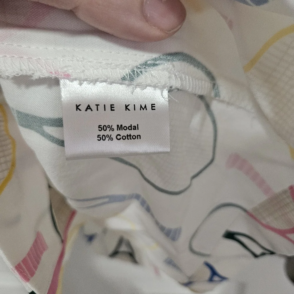 Katie Kime Tennis Time Pajama Set Shorts XL - Picture 5 of 6